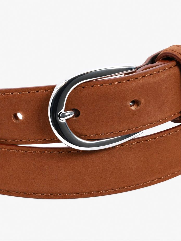 Smalle bruine riem in nubuck - Gab