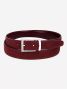 Omkeerbare riem bordeaux leer en nubuck - Clint