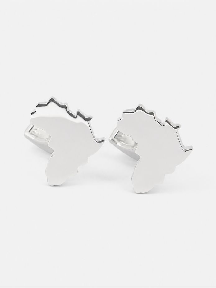 Manchetknopen massief zilver Africa