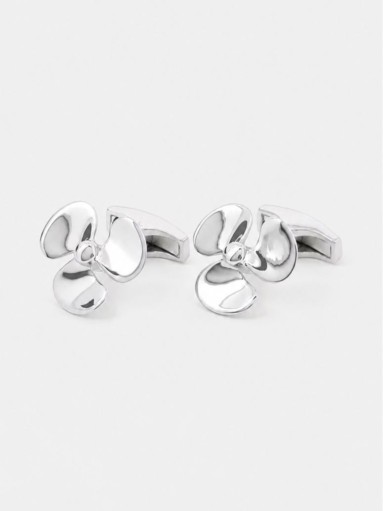Manchetknopen propeller massief zilver Brisbane