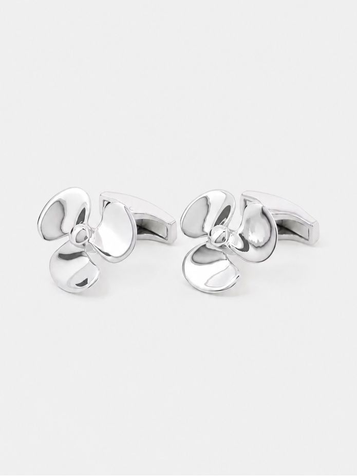 Manchetknopen propeller massief zilver Brisbane