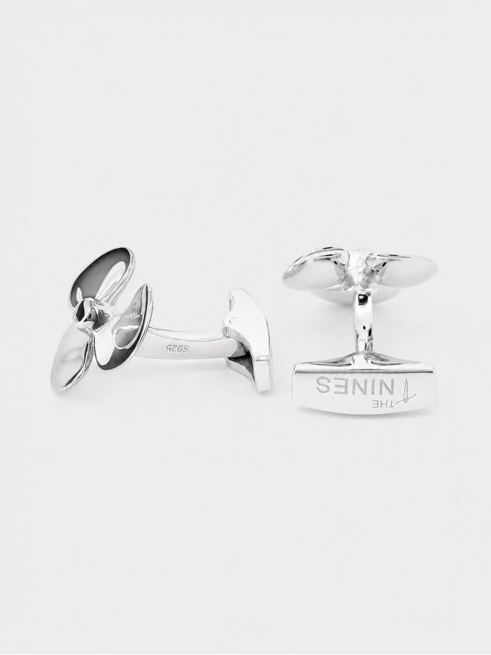 Manchetknopen propeller massief zilver Brisbane