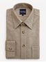 Overhemd Franse kraag in beige flanel