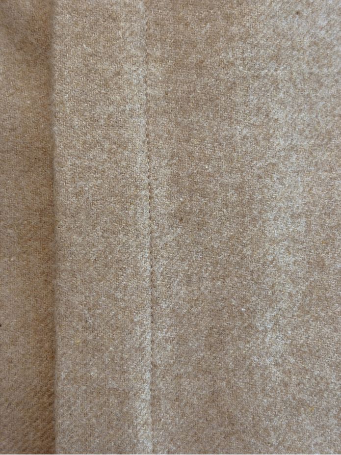 Overhemd met omgekeerde kraag in beige flanel