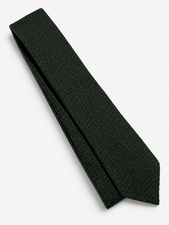 Groene das van geweven wol