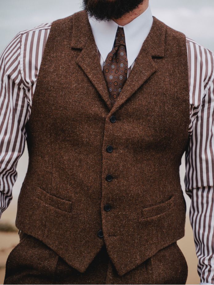 Bruin kostuumgilet Braemer