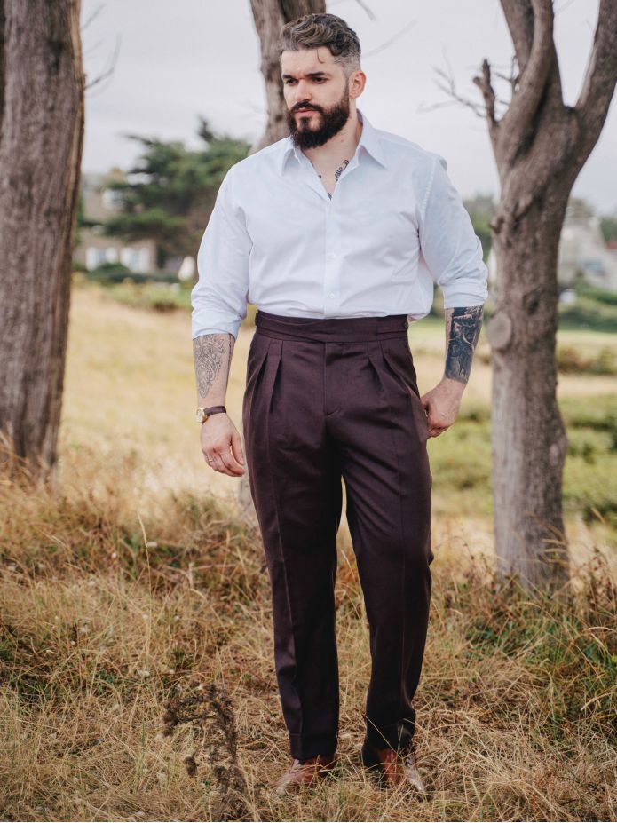 Bordeauxrode Gurkha-pantalon Dharan