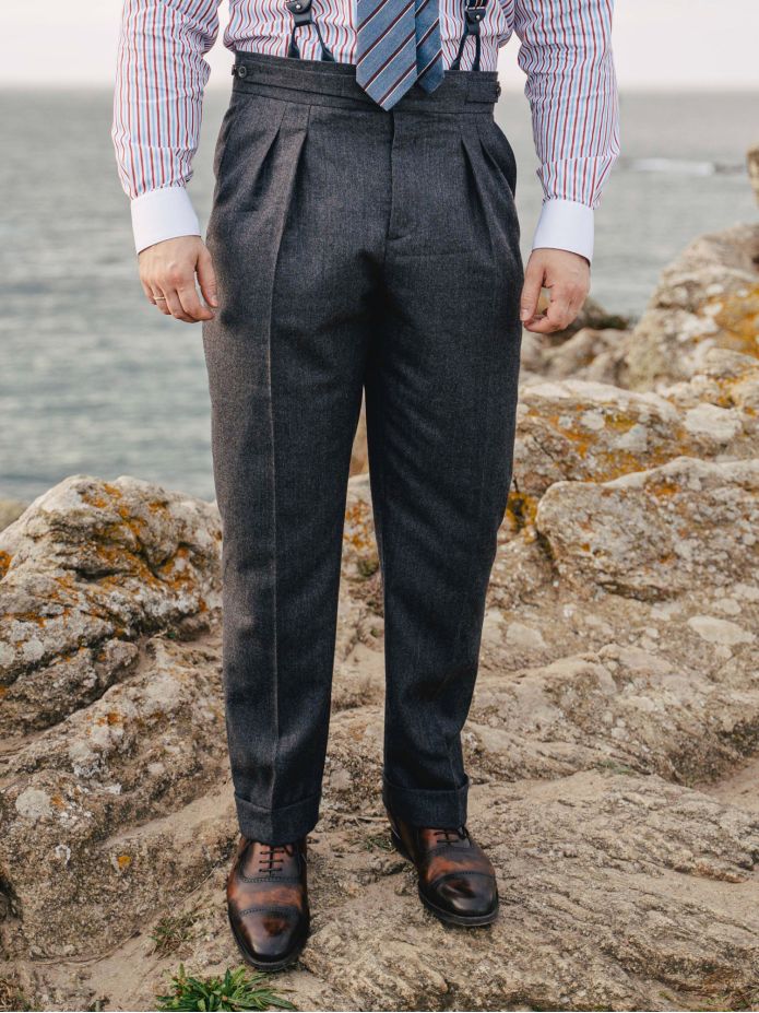 Grijze gurkha-pantalon voor een pak Dharan