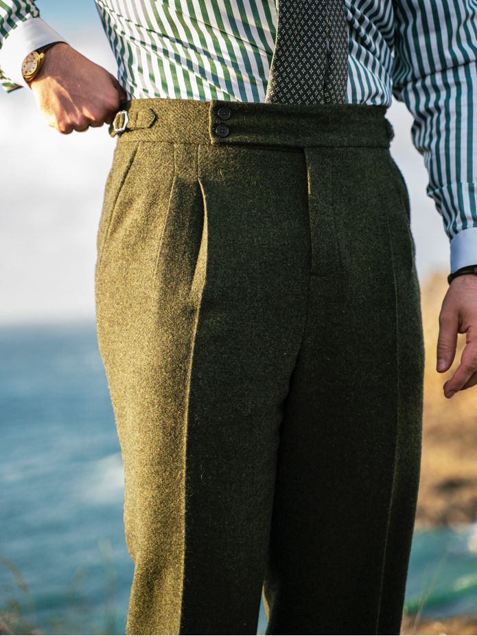 Lodengroene pantalon Kildare