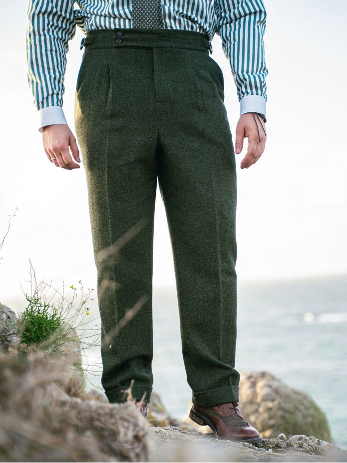 Lodengroene pantalon Kildare