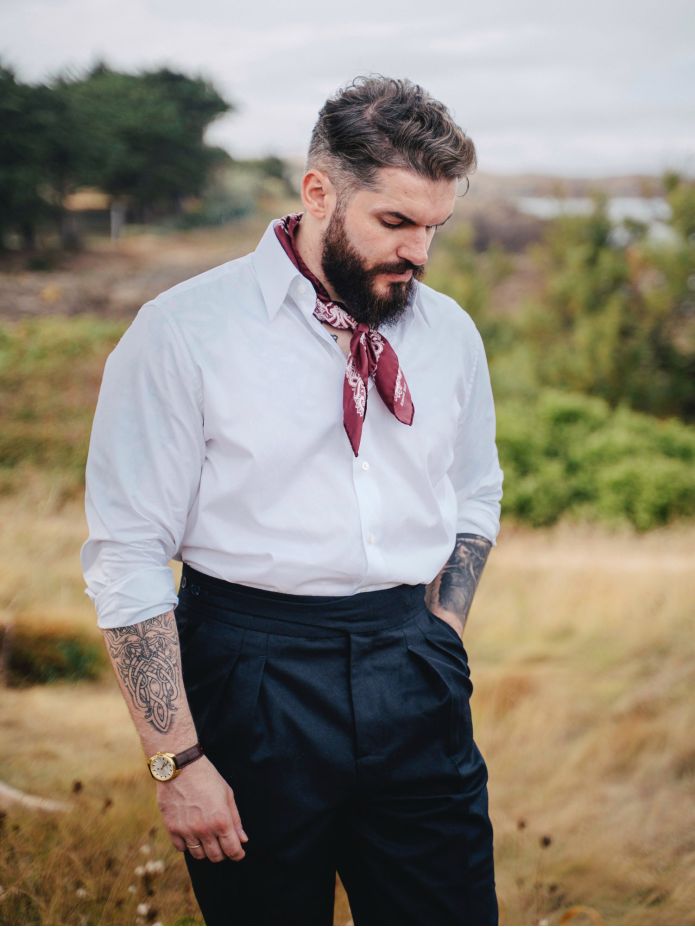 Bordeauxrode bandana met paisleymotief LISBURN
