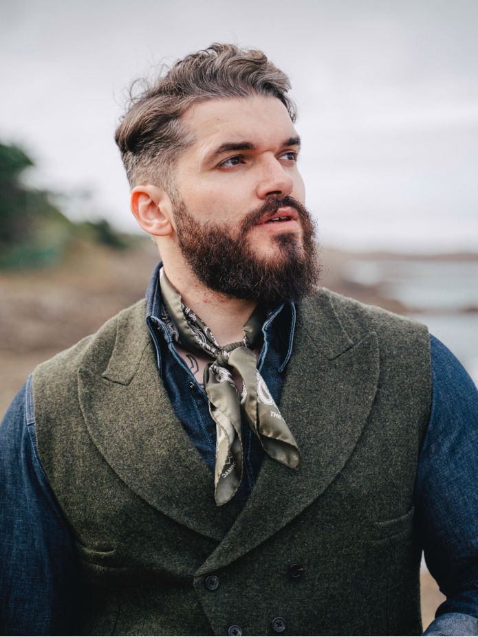 Groene bandana met paisleymotief LISBURN