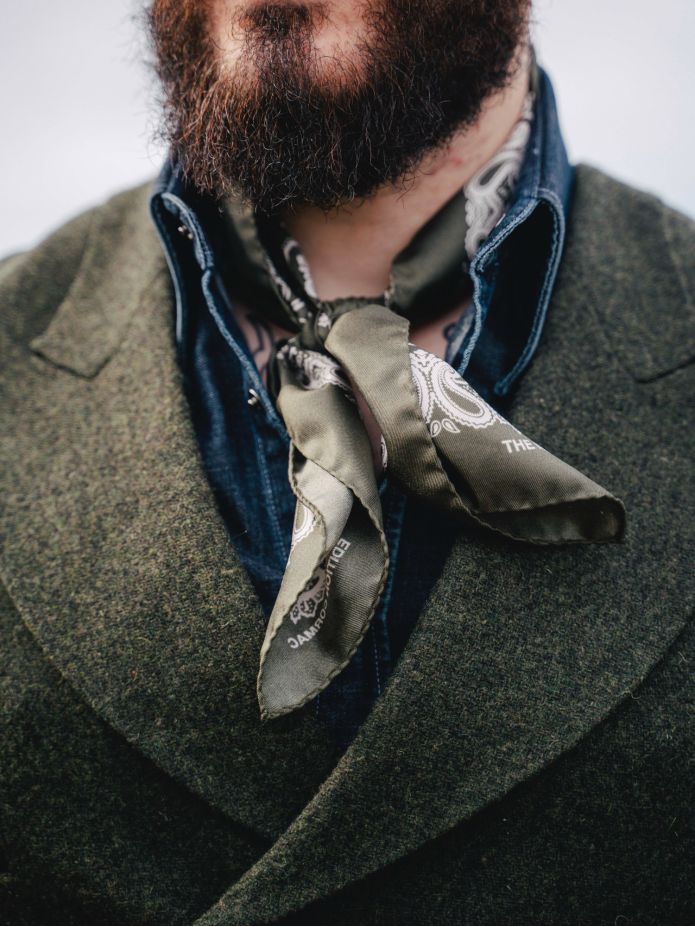 Groene bandana met paisleymotief LISBURN