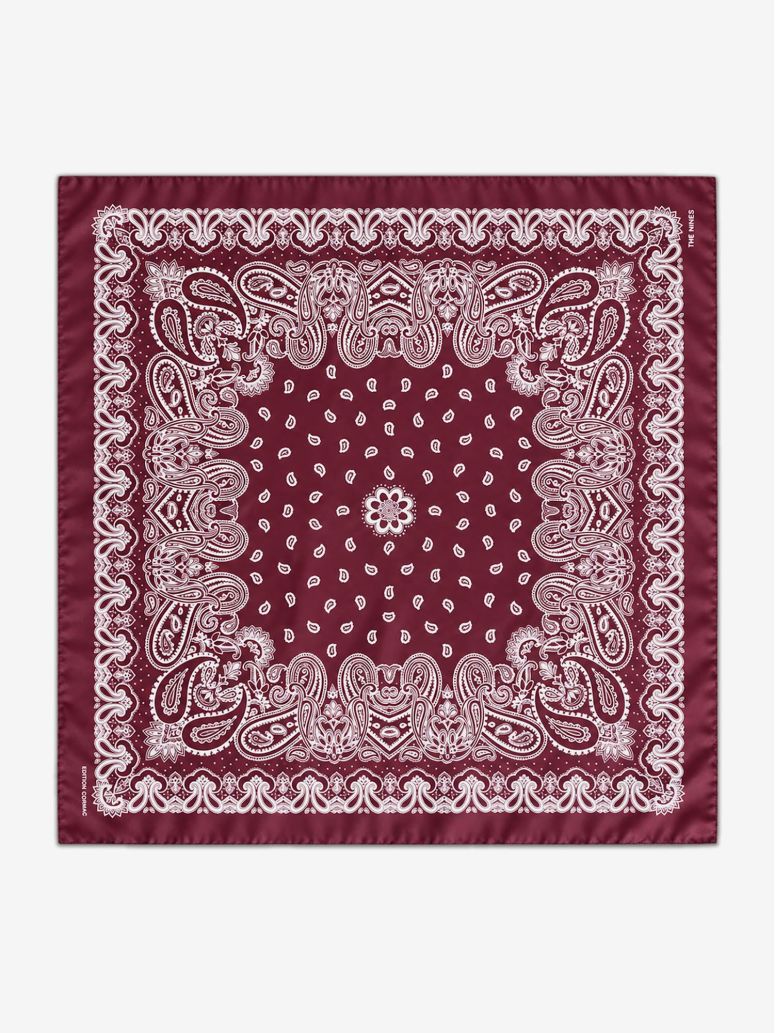 Bordeauxrode bandana met paisleymotief LISBURN
