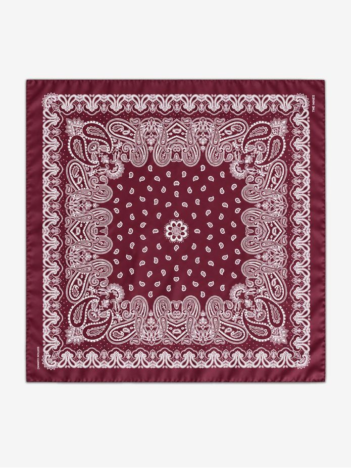 Bordeauxrode bandana met paisleymotief LISBURN
