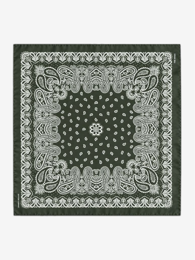 Groene bandana met paisleymotief LISBURN