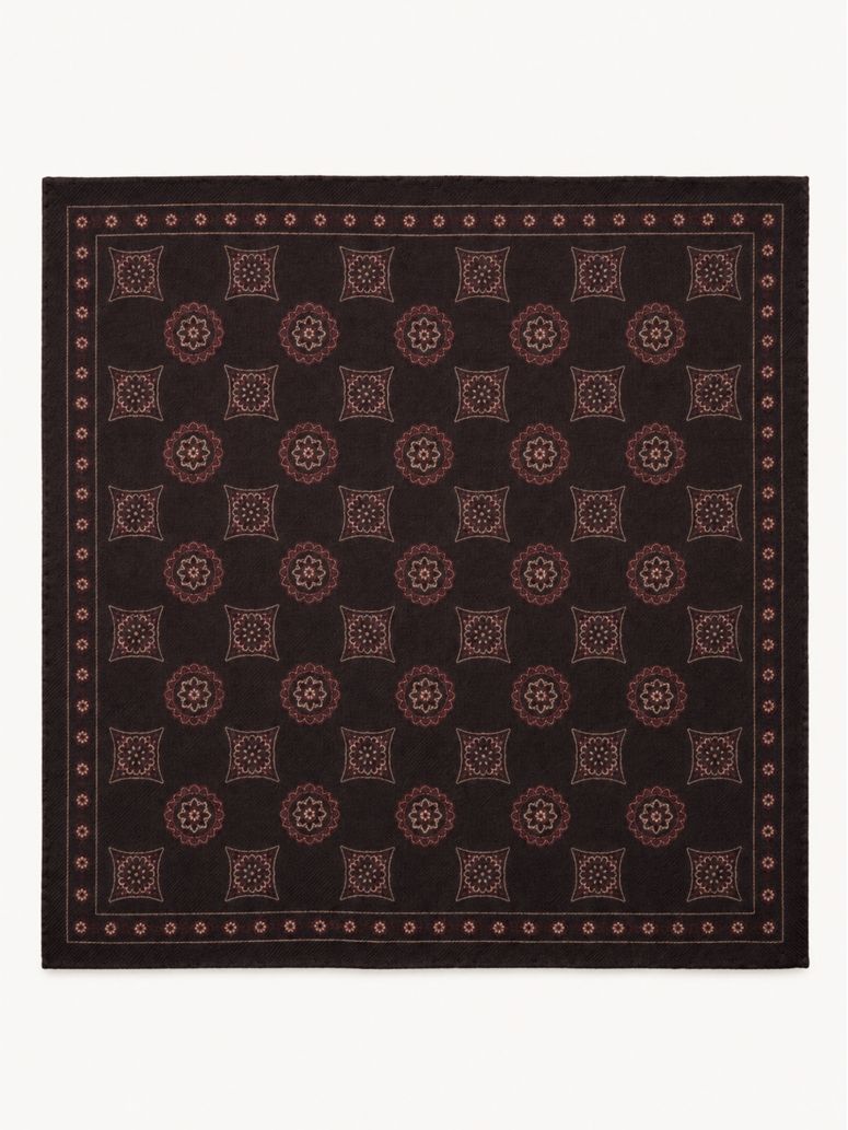 Bruine pochet met dessin