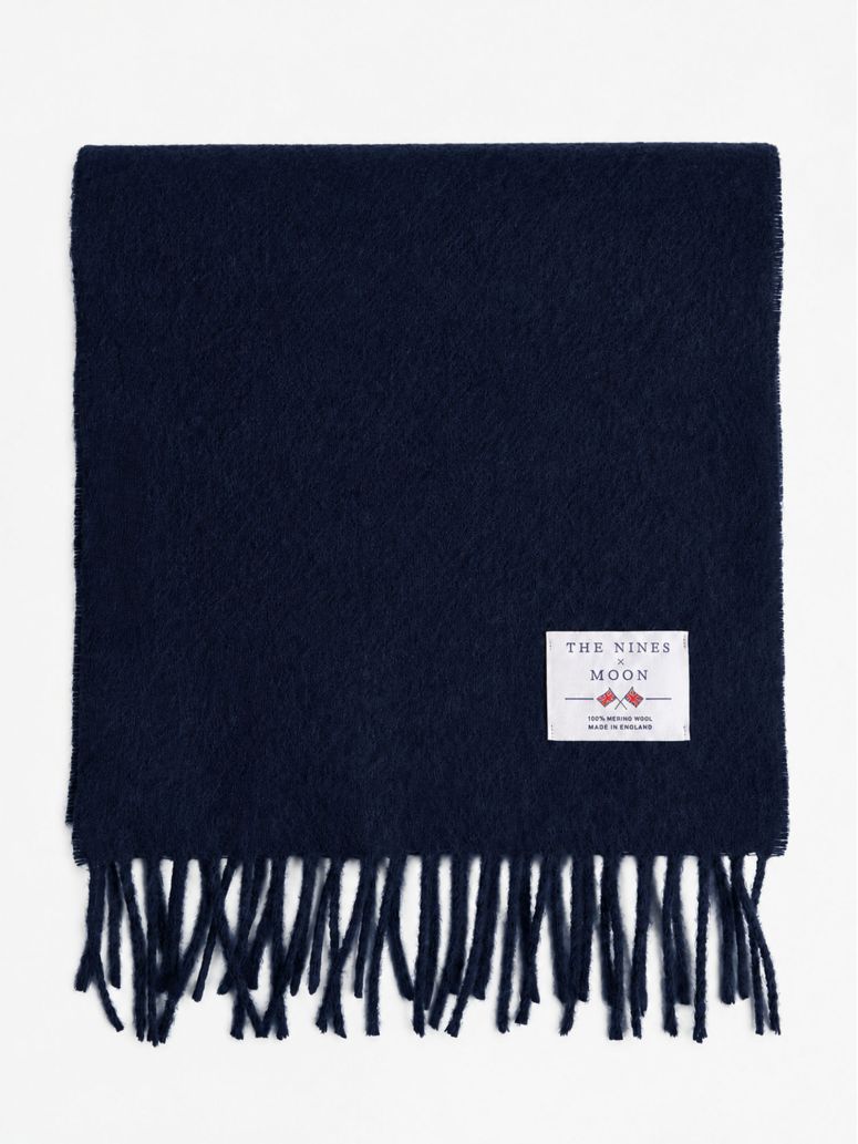 Donkerblauwe wollen sjaal The Nines x Moon