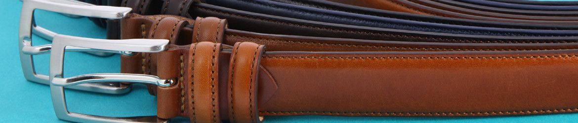 Cognac riem - leren riemen