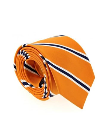 Oranje gestreepte stropdas